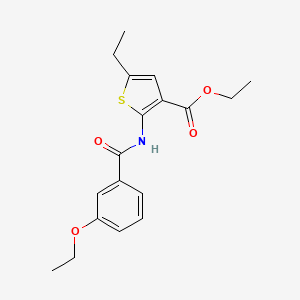 molecular formula C18H21NO4S B5759311 ethyl 2-[(3-ethoxybenzoyl)amino]-5-ethyl-3-thiophenecarboxylate 