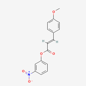 molecular formula C16H13NO5 B5759318 3-nitrophenyl 3-(4-methoxyphenyl)acrylate 