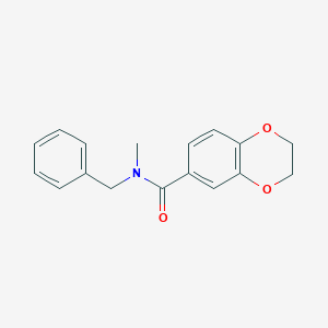 molecular formula C17H17NO3 B5759340 N-benzyl-N-methyl-2,3-dihydro-1,4-benzodioxine-6-carboxamide 