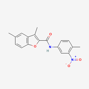 molecular formula C18H16N2O4 B5759344 3,5-dimethyl-N-(4-methyl-3-nitrophenyl)-1-benzofuran-2-carboxamide 