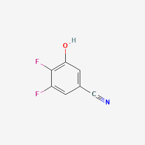 molecular formula C7H3F2NO B575935 3,4-Difluoro-5-hydroxybenzonitrile CAS No. 186590-38-5