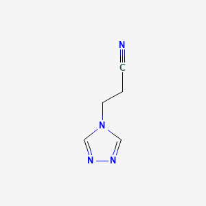 molecular formula C5H6N4 B575936 3-(4H-1,2,4-triazol-4-yl)propanenitrile CAS No. 173692-85-8