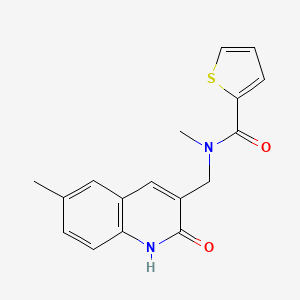 molecular formula C17H16N2O2S B5759370 N-[(2-hydroxy-6-methyl-3-quinolinyl)methyl]-N-methyl-2-thiophenecarboxamide 