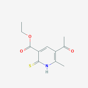 molecular formula C11H13NO3S B5759377 ethyl 5-acetyl-2-mercapto-6-methylnicotinate 