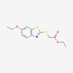 molecular formula C13H15NO3S2 B5759437 ethyl [(6-ethoxy-1,3-benzothiazol-2-yl)thio]acetate 