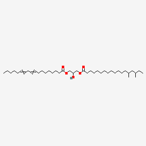 molecular formula C41H76O5 B575945 3-[(14,16-Dimethyloctadecanoyl)oxy]-2-hydroxypropyl octadeca-9,12-dienoate CAS No. 168482-44-8