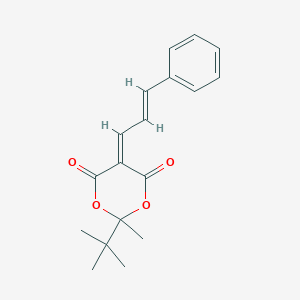 molecular formula C18H20O4 B5759458 2-tert-butyl-2-methyl-5-(3-phenyl-2-propen-1-ylidene)-1,3-dioxane-4,6-dione 