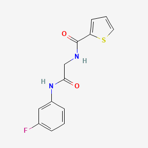 molecular formula C13H11FN2O2S B5759462 N-{2-[(3-fluorophenyl)amino]-2-oxoethyl}-2-thiophenecarboxamide 
