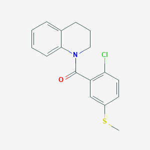 molecular formula C17H16ClNOS B5759469 1-[2-chloro-5-(methylthio)benzoyl]-1,2,3,4-tetrahydroquinoline 