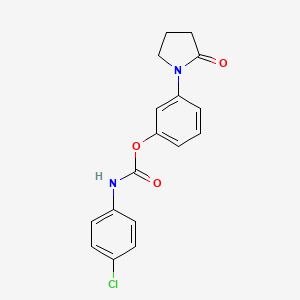 3-(2-oxo-1-pyrrolidinyl)phenyl (4-chlorophenyl)carbamate