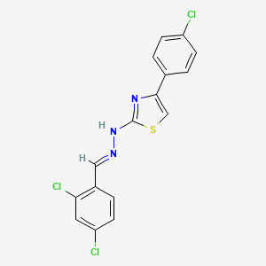 molecular formula C16H10Cl3N3S B5759488 2,4-dichlorobenzaldehyde [4-(4-chlorophenyl)-1,3-thiazol-2-yl]hydrazone 