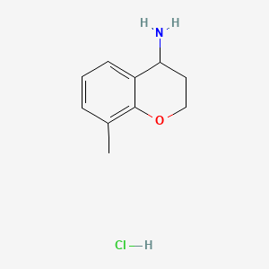 molecular formula C10H14ClNO B575950 8-Methylchroman-4-amine hydrochloride CAS No. 191608-12-5