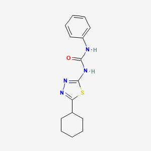 molecular formula C15H18N4OS B5759503 N-(5-cyclohexyl-1,3,4-thiadiazol-2-yl)-N'-phenylurea 