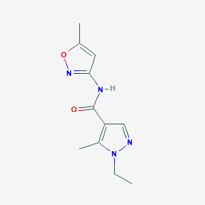 molecular formula C11H14N4O2 B5759530 1-ethyl-5-methyl-N-(5-methyl-3-isoxazolyl)-1H-pyrazole-4-carboxamide 