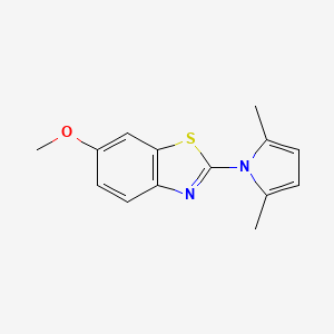 molecular formula C14H14N2OS B5759533 2-(2,5-dimethyl-1H-pyrrol-1-yl)-6-methoxy-1,3-benzothiazole 