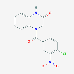 molecular formula C15H10ClN3O4 B5759565 4-(4-chloro-3-nitrobenzoyl)-3,4-dihydro-2(1H)-quinoxalinone 