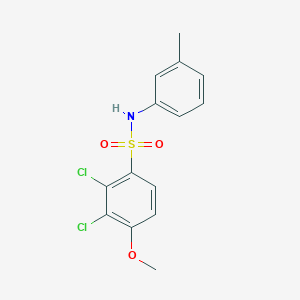 molecular formula C14H13Cl2NO3S B5759571 2,3-dichloro-4-methoxy-N-(3-methylphenyl)benzenesulfonamide 