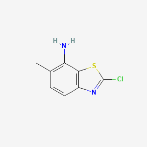 molecular formula C8H7ClN2S B575958 2-Chloro-6-methyl-1,3-benzothiazol-7-amine CAS No. 170745-97-8