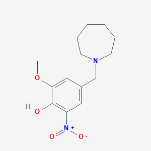 molecular formula C14H20N2O4 B5759610 4-(1-azepanylmethyl)-2-methoxy-6-nitrophenol 