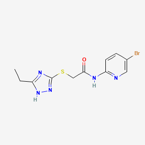 molecular formula C11H12BrN5OS B5759621 N-(5-bromo-2-pyridinyl)-2-[(5-ethyl-4H-1,2,4-triazol-3-yl)thio]acetamide 