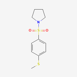 molecular formula C11H15NO2S2 B5759624 1-{[4-(methylthio)phenyl]sulfonyl}pyrrolidine 