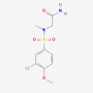 molecular formula C10H13ClN2O4S B5759625 N~2~-[(3-chloro-4-methoxyphenyl)sulfonyl]-N~2~-methylglycinamide 