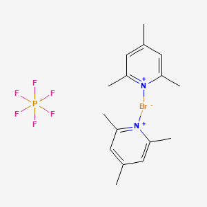 molecular formula C16H22BrF6N2P B575964 Bis(2,4,6-trimethylpyridine)bromonium Hexafluorophosphate CAS No. 188944-77-6