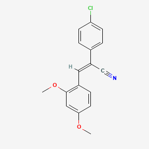 molecular formula C17H14ClNO2 B5759641 2-(4-chlorophenyl)-3-(2,4-dimethoxyphenyl)acrylonitrile 