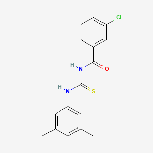 molecular formula C16H15ClN2OS B5759653 3-chloro-N-{[(3,5-dimethylphenyl)amino]carbonothioyl}benzamide 