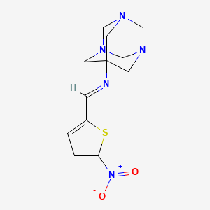 molecular formula C12H15N5O2S B5759659 N-[(5-nitro-2-thienyl)methylene]-1,3,5-triazatricyclo[3.3.1.1~3,7~]decan-7-amine 