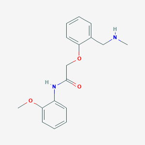 molecular formula C17H20N2O3 B5759660 N-(2-methoxyphenyl)-2-{2-[(methylamino)methyl]phenoxy}acetamide 