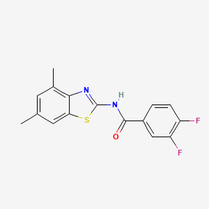 molecular formula C16H12F2N2OS B5759661 N-(4,6-dimethyl-1,3-benzothiazol-2-yl)-3,4-difluorobenzamide CAS No. 5653-72-5