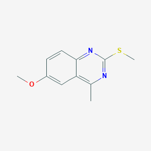 molecular formula C11H12N2OS B5759662 6-methoxy-4-methyl-2-(methylthio)quinazoline 
