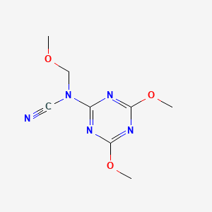 molecular formula C8H11N5O3 B5759678 (4,6-dimethoxy-1,3,5-triazin-2-yl)(methoxymethyl)cyanamide 