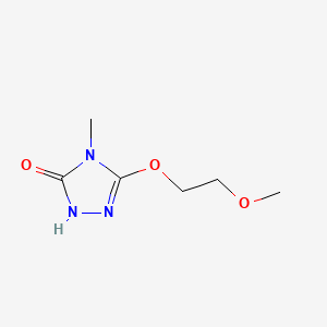 molecular formula C6H11N3O3 B575968 3-(2-Methoxyethoxy)-4-methyl-1H-1,2,4-triazol-5(4H)-one CAS No. 181274-41-9