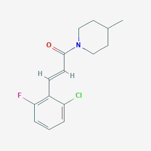 molecular formula C15H17ClFNO B5759682 1-[3-(2-chloro-6-fluorophenyl)acryloyl]-4-methylpiperidine 