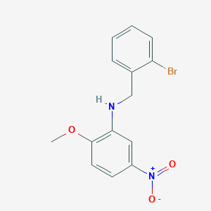 molecular formula C14H13BrN2O3 B5759694 (2-bromobenzyl)(2-methoxy-5-nitrophenyl)amine CAS No. 5574-86-7
