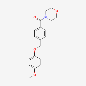 molecular formula C19H21NO4 B5759698 4-{4-[(4-methoxyphenoxy)methyl]benzoyl}morpholine 