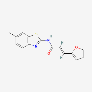 molecular formula C15H12N2O2S B5759708 3-(2-furyl)-N-(6-methyl-1,3-benzothiazol-2-yl)acrylamide 
