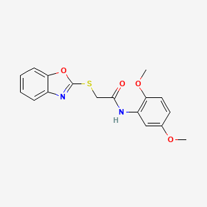 molecular formula C17H16N2O4S B5759714 2-(1,3-benzoxazol-2-ylthio)-N-(2,5-dimethoxyphenyl)acetamide CAS No. 5356-55-8