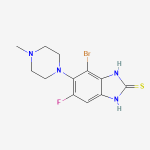 4-bromo-6-fluoro-5-(4-methyl-1-piperazinyl)-1,3-dihydro-2H-benzimidazole-2-thione