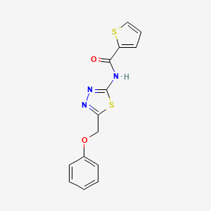 molecular formula C14H11N3O2S2 B5759758 N-[5-(phenoxymethyl)-1,3,4-thiadiazol-2-yl]-2-thiophenecarboxamide 