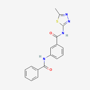 molecular formula C17H14N4O2S B5759765 3-(benzoylamino)-N-(5-methyl-1,3,4-thiadiazol-2-yl)benzamide 