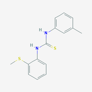 molecular formula C15H16N2S2 B5759776 N-(3-methylphenyl)-N'-[2-(methylthio)phenyl]thiourea 