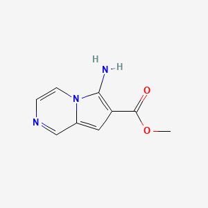 molecular formula C9H9N3O2 B575979 Methyl 6-aminopyrrolo[1,2-a]pyrazine-7-carboxylate CAS No. 186358-14-5