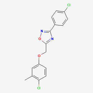 molecular formula C16H12Cl2N2O2 B5759793 5-[(4-chloro-3-methylphenoxy)methyl]-3-(4-chlorophenyl)-1,2,4-oxadiazole 