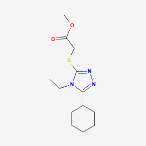 molecular formula C13H21N3O2S B5759798 methyl [(5-cyclohexyl-4-ethyl-4H-1,2,4-triazol-3-yl)thio]acetate 