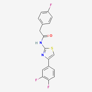 N-[4-(3,4-difluorophenyl)-1,3-thiazol-2-yl]-2-(4-fluorophenyl)acetamide