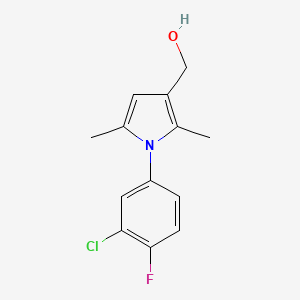 [1-(3-chloro-4-fluorophenyl)-2,5-dimethyl-1H-pyrrol-3-yl]methanol