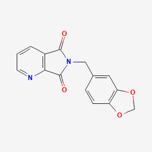 molecular formula C15H10N2O4 B5759811 6-(1,3-benzodioxol-5-ylmethyl)-5H-pyrrolo[3,4-b]pyridine-5,7(6H)-dione 